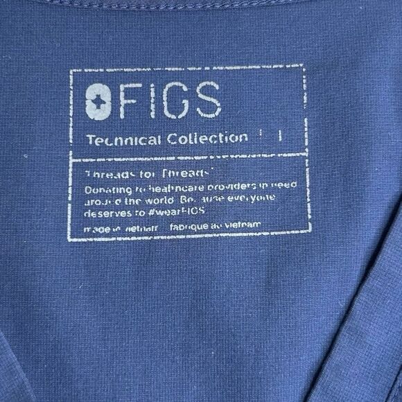FIGS Catarina One-Pocket Scrub Top Navy Blue Size Large Technical Collection - Picture 5 of 6
